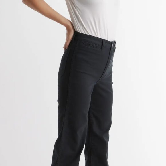 Quince BNWT Stretch Cotton Twill Wide-Leg Crop Pant Size 31 - Picture 2 of 4